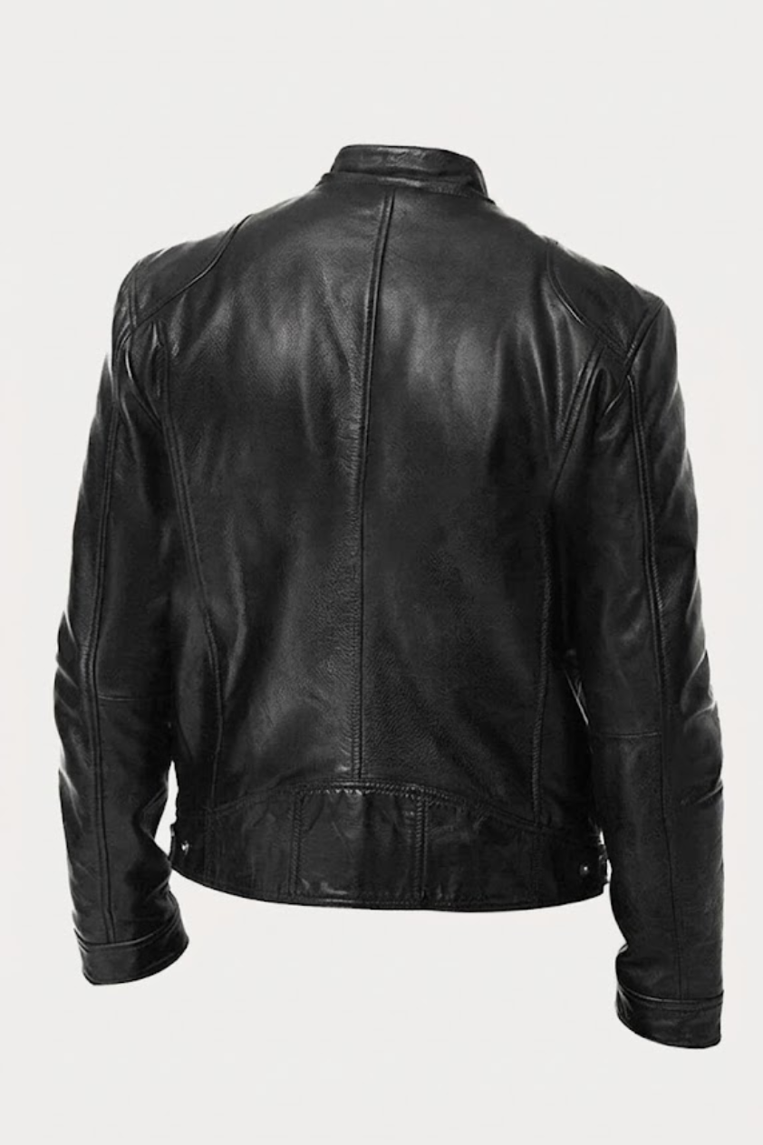 Motorcycle Style Leather Jacket