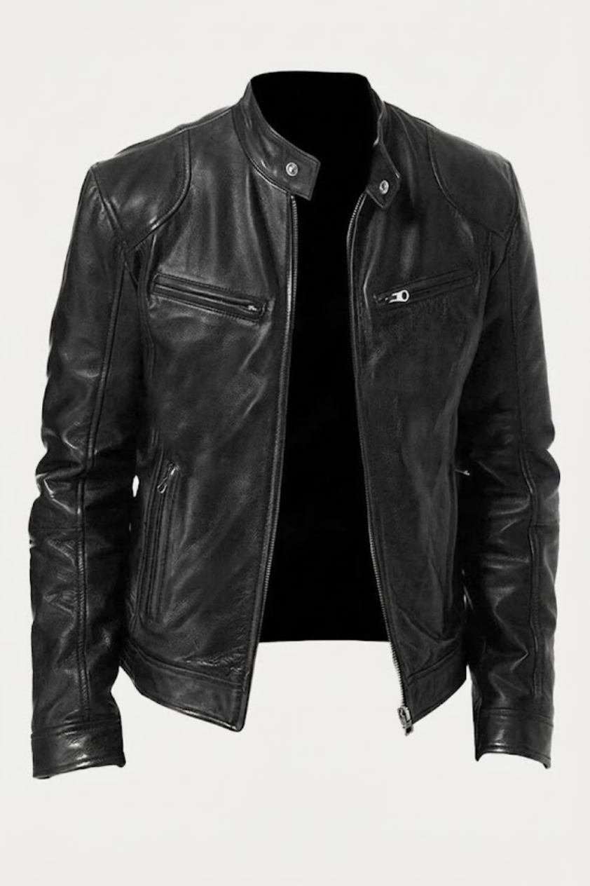Motorcycle Style Leather Jacket