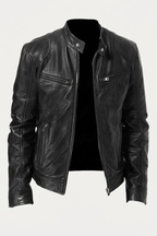 Motorcycle Style Leather Jacket