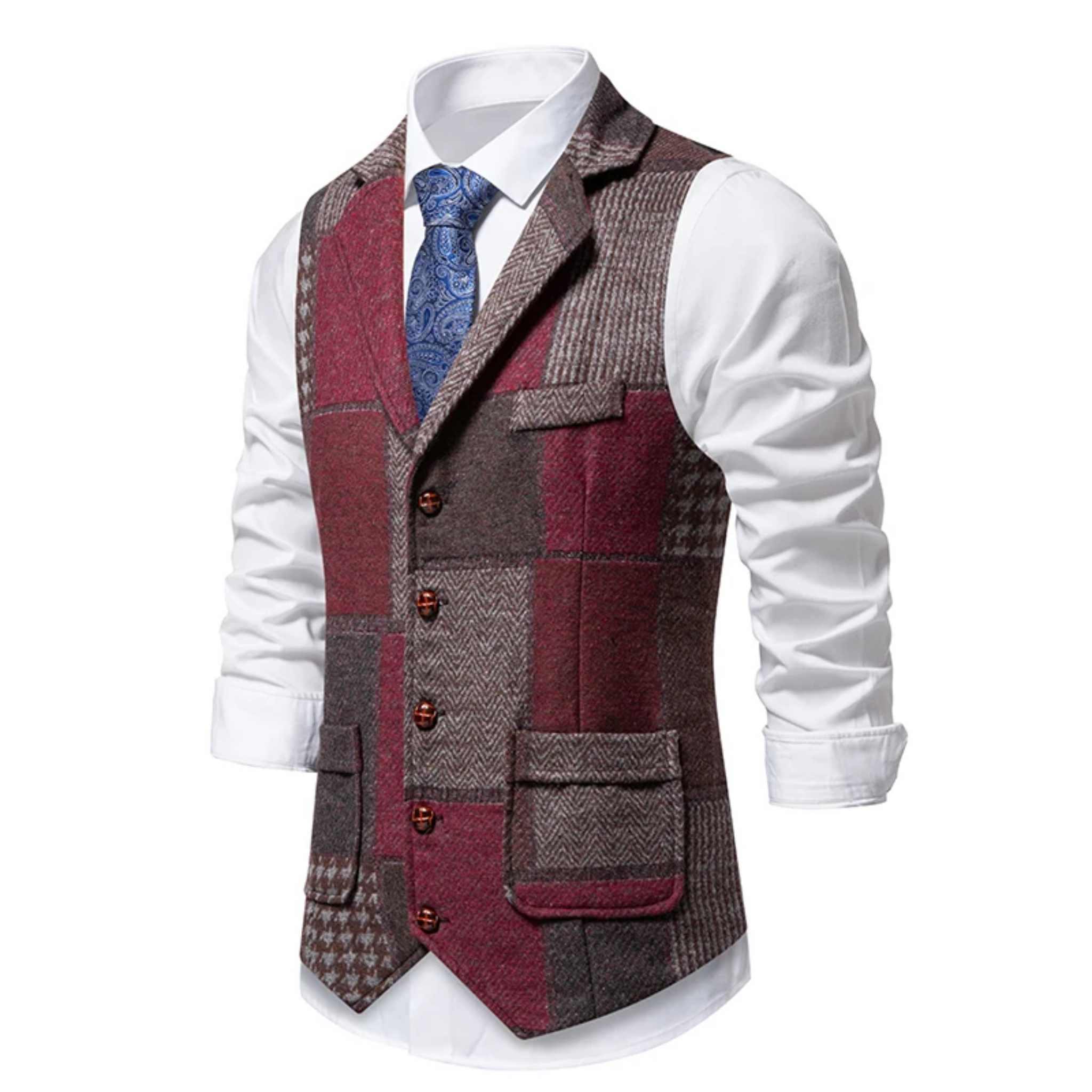 Elegant Patchwork Waistcoat