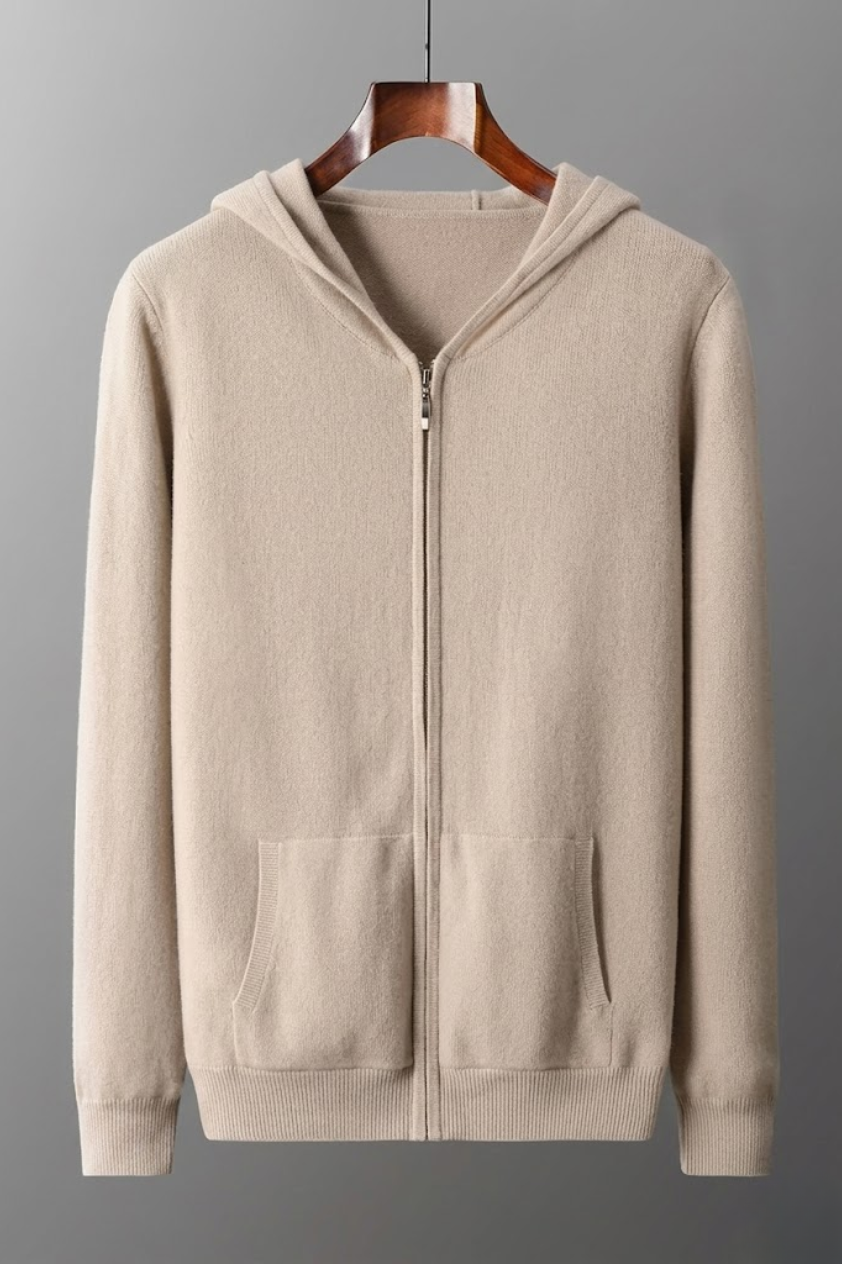 Merino Wool Hooded Cardigan