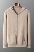 Merino Wool Hooded Cardigan