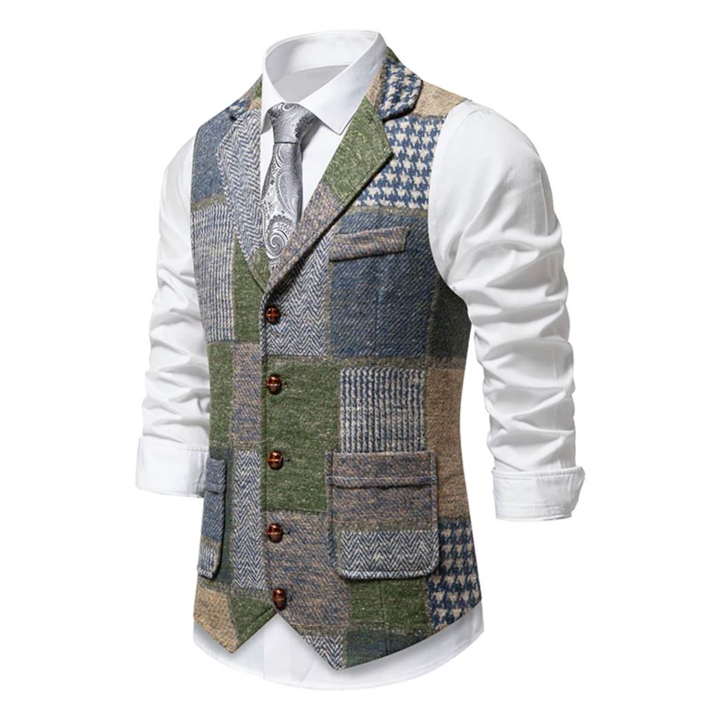Elegant Patchwork Waistcoat