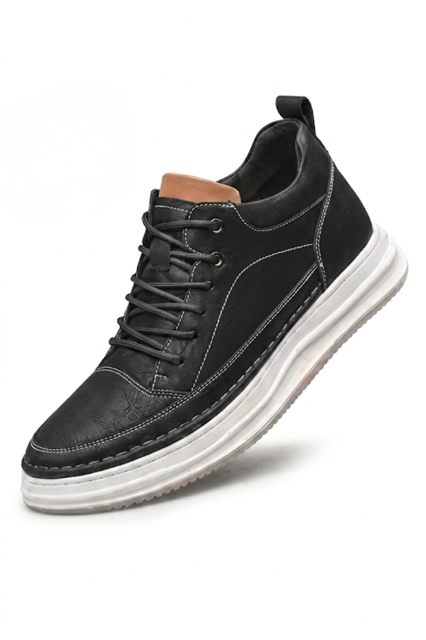 Hidden Height Leather Sneakers