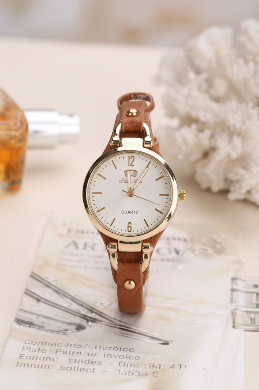 Ultra-Thin Leather Watch