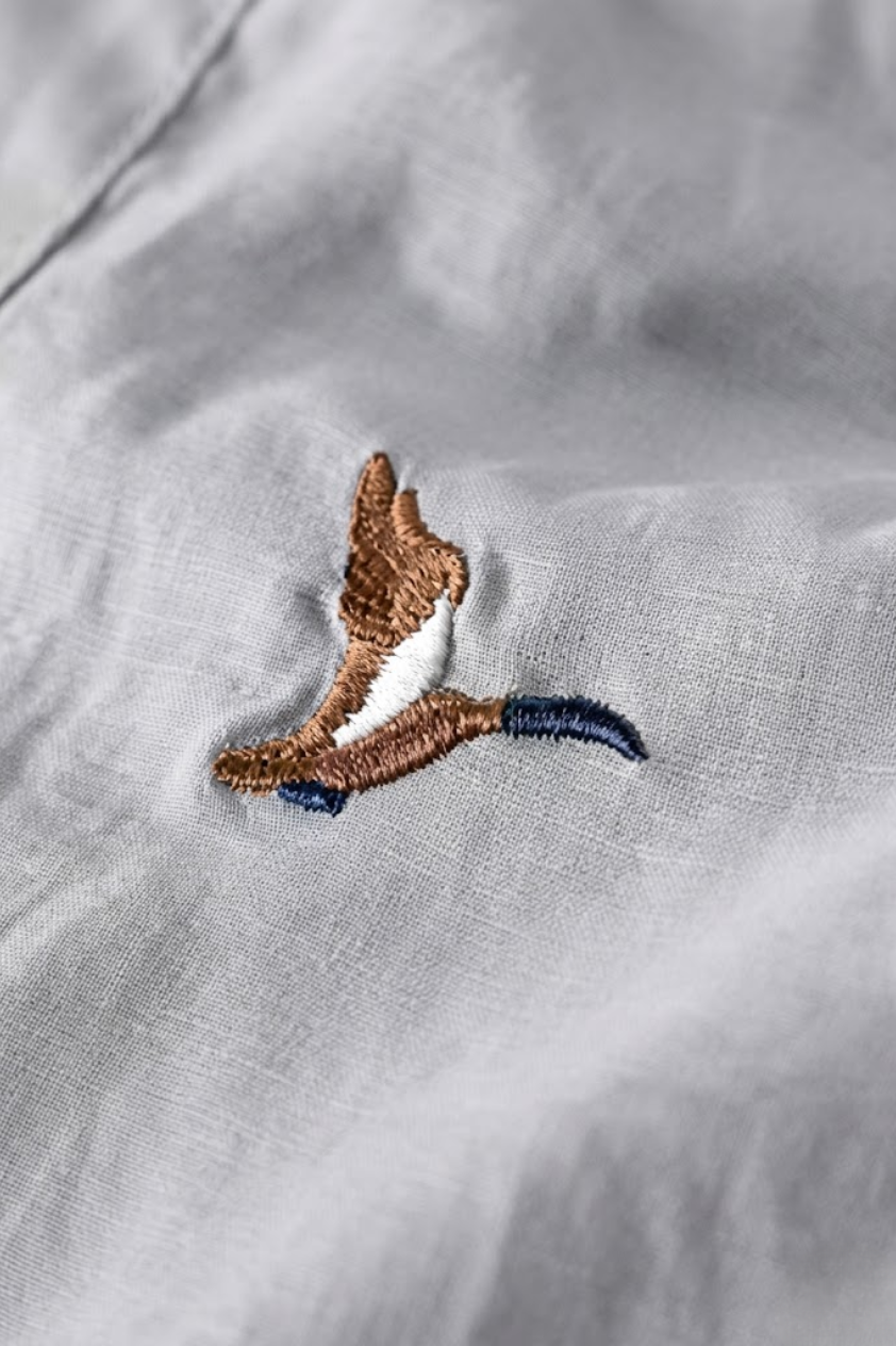 Embroidered Cotton Linen Shirt