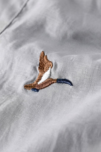 Embroidered Cotton Linen Shirt