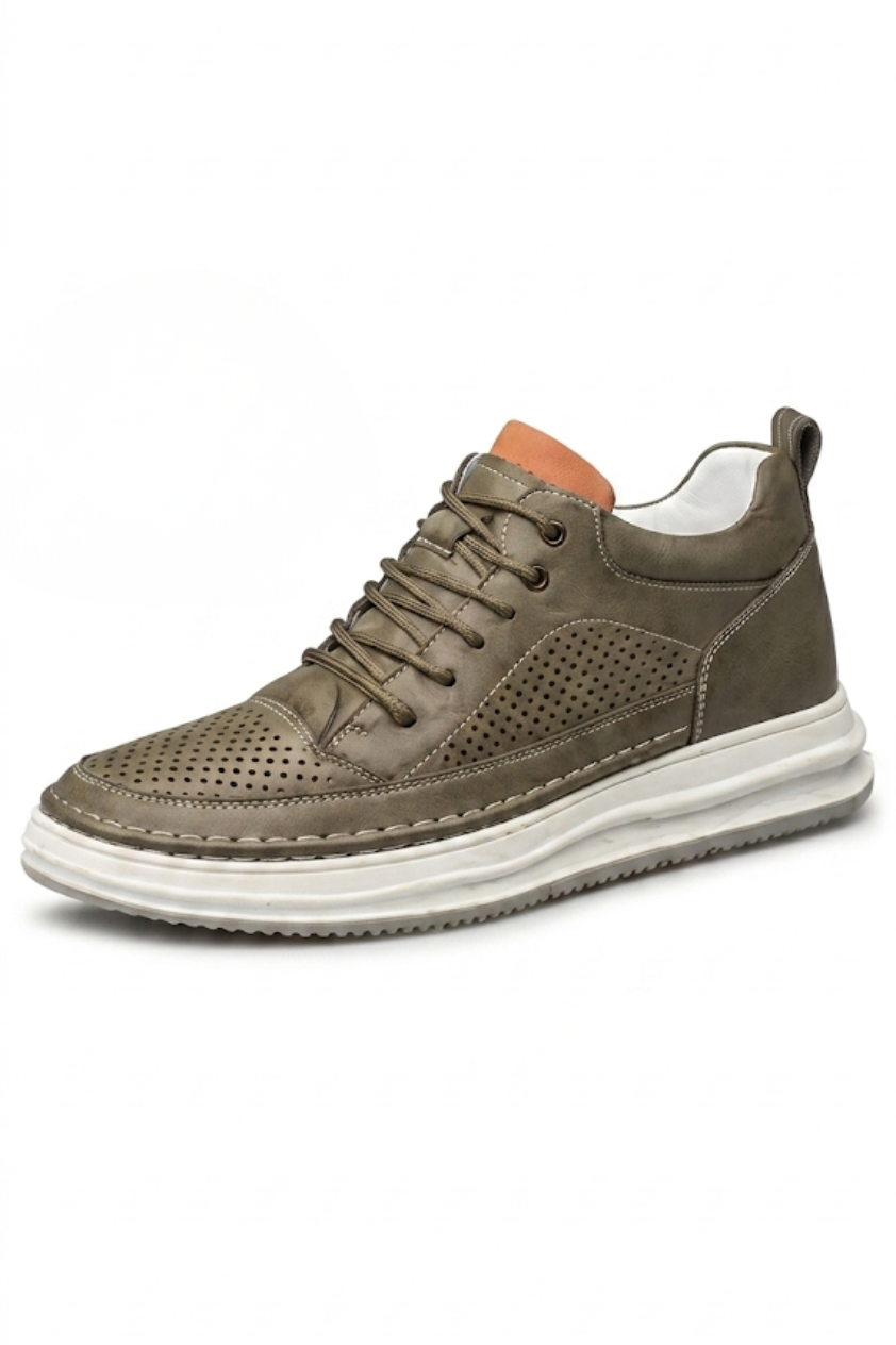 Hidden Height Leather Sneakers