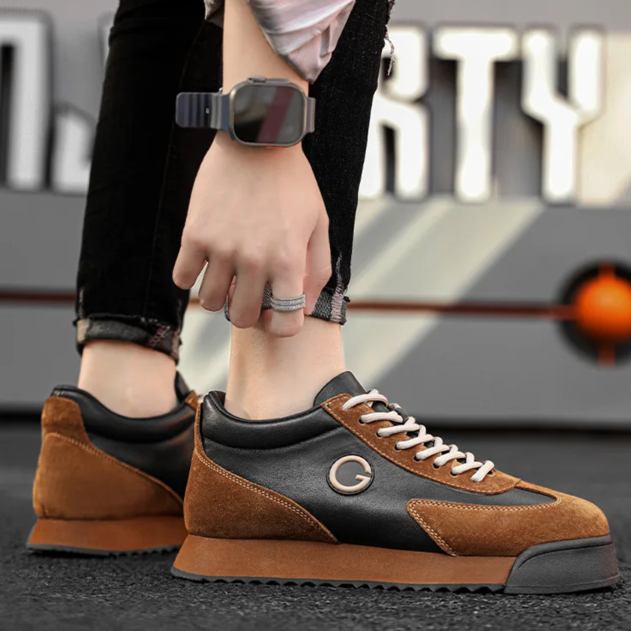 Govani Genuine Leather Sneakers
