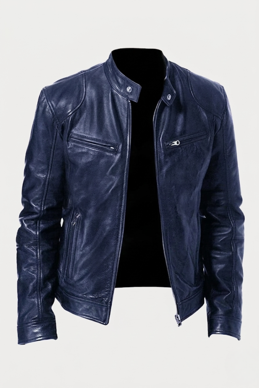 Motorcycle Style Leather Jacket