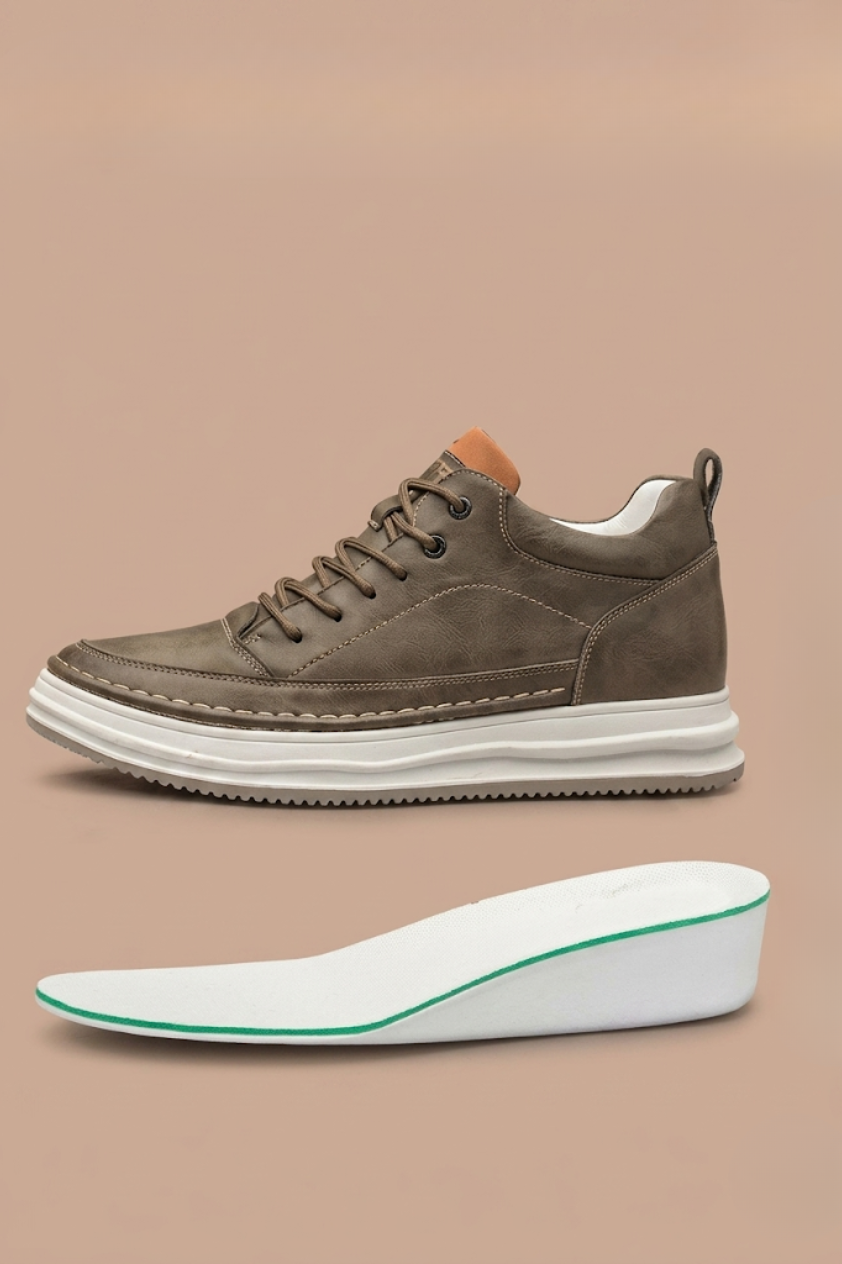 Hidden Height Leather Sneakers