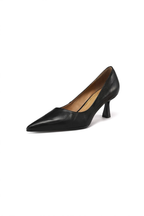 Leather Pointed Loafer Pumps