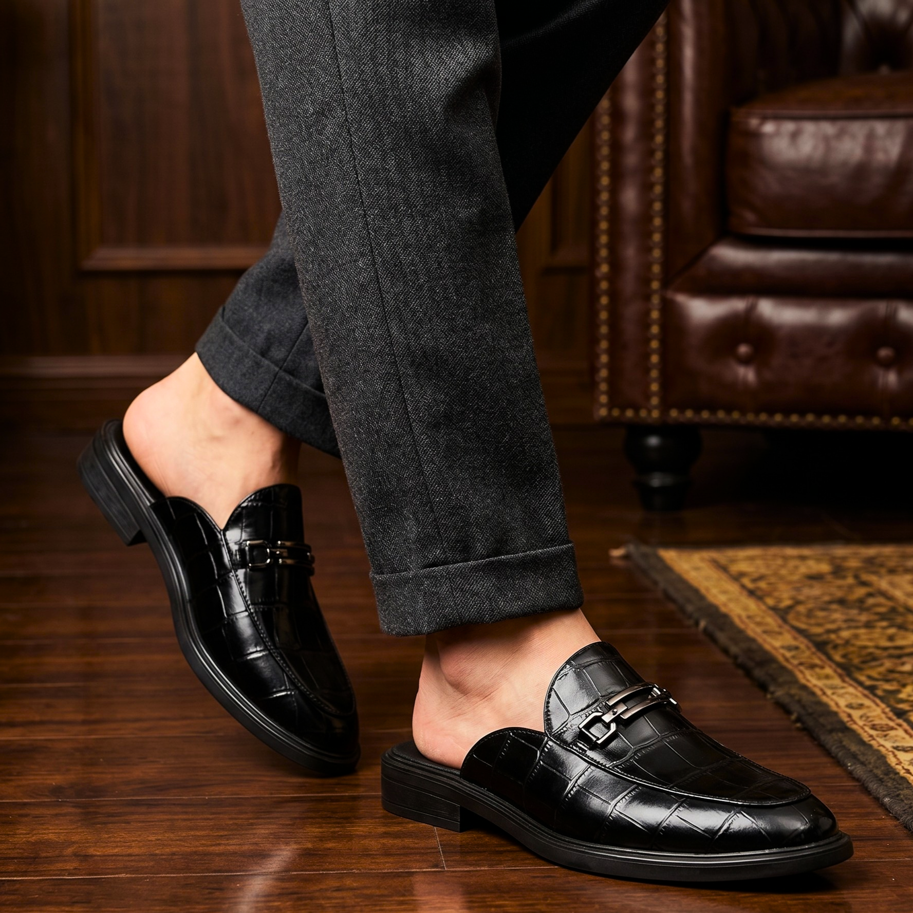 Alexander Leather Mules