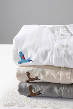 Embroidered Cotton Linen Shirt