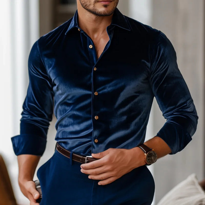 Vellano Luxe Velvet Shirt