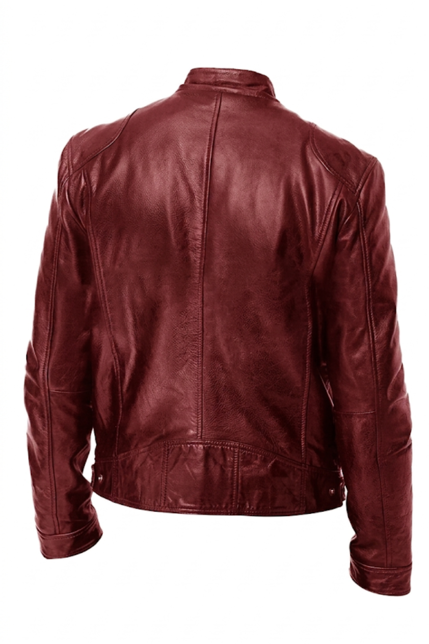 Motorcycle Style Leather Jacket
