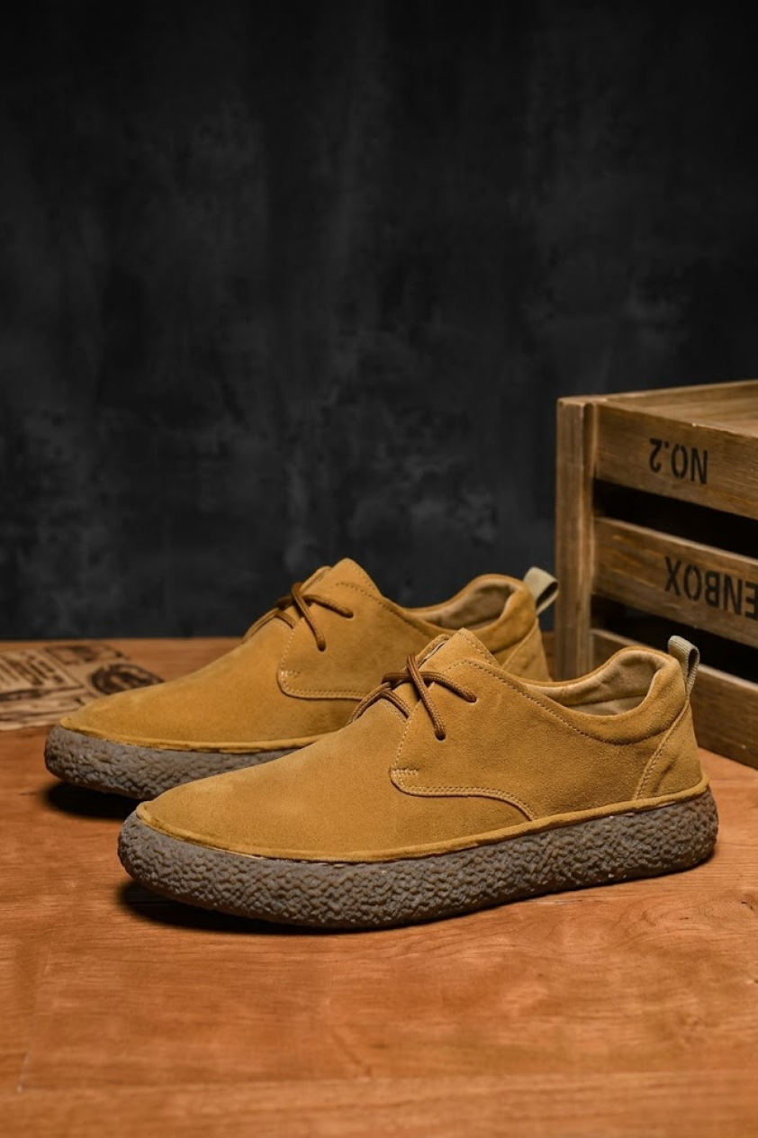 Suede Driving Oxford Shoes