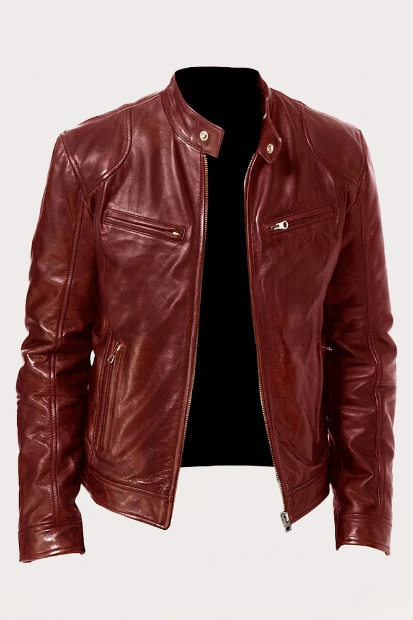 Motorcycle Style Leather Jacket