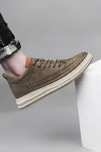 Hidden Height Leather Sneakers