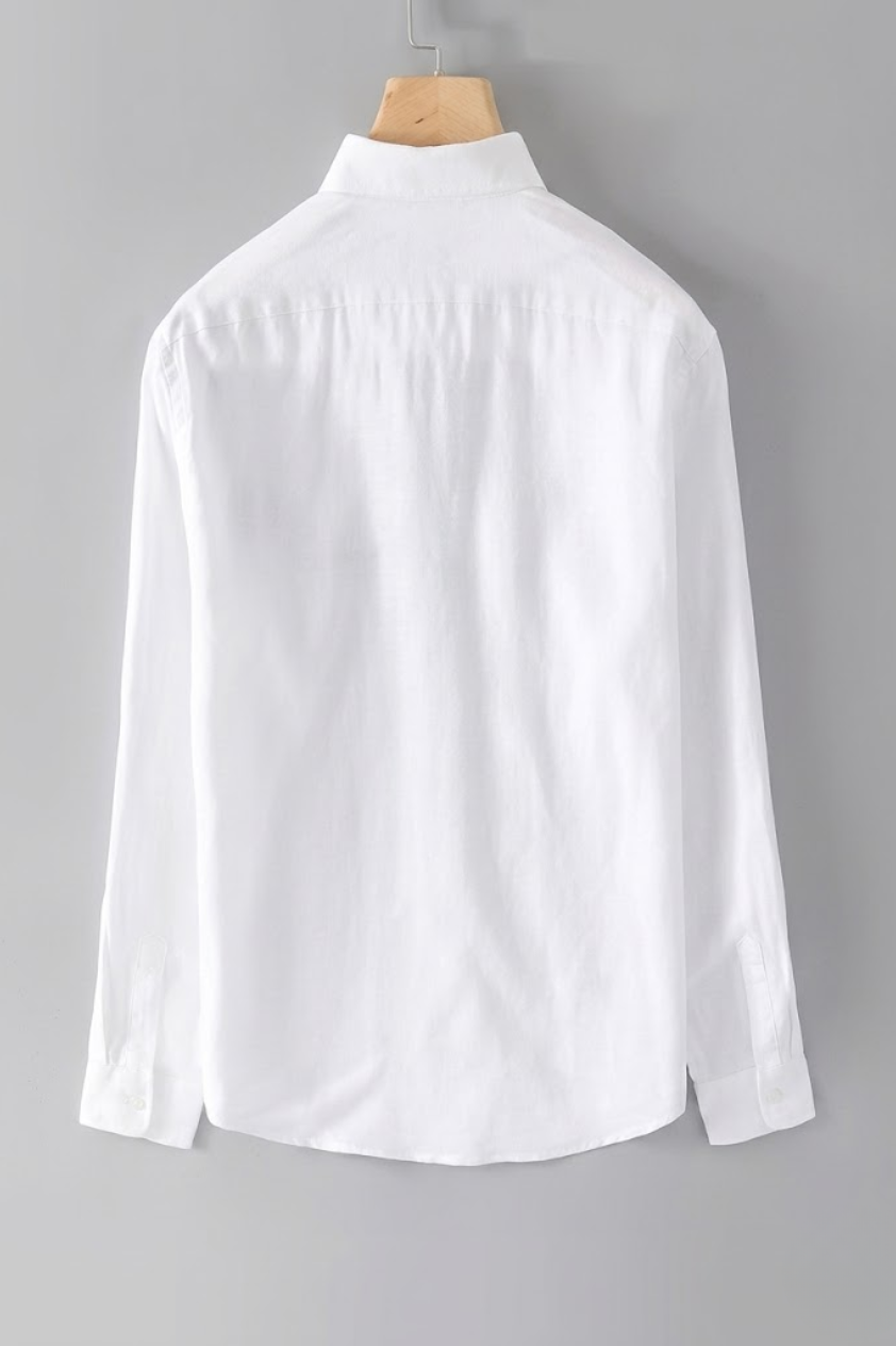 Embroidered Cotton Linen Shirt