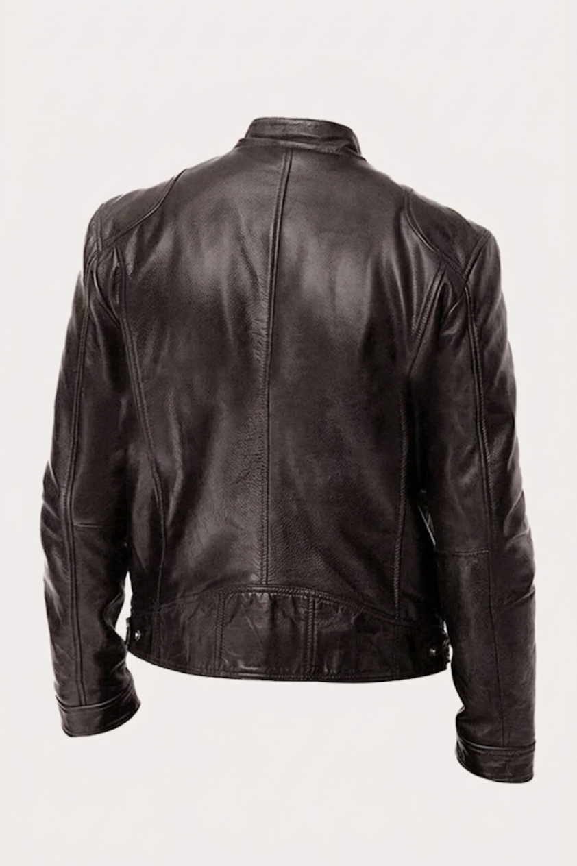 Motorcycle Style Leather Jacket