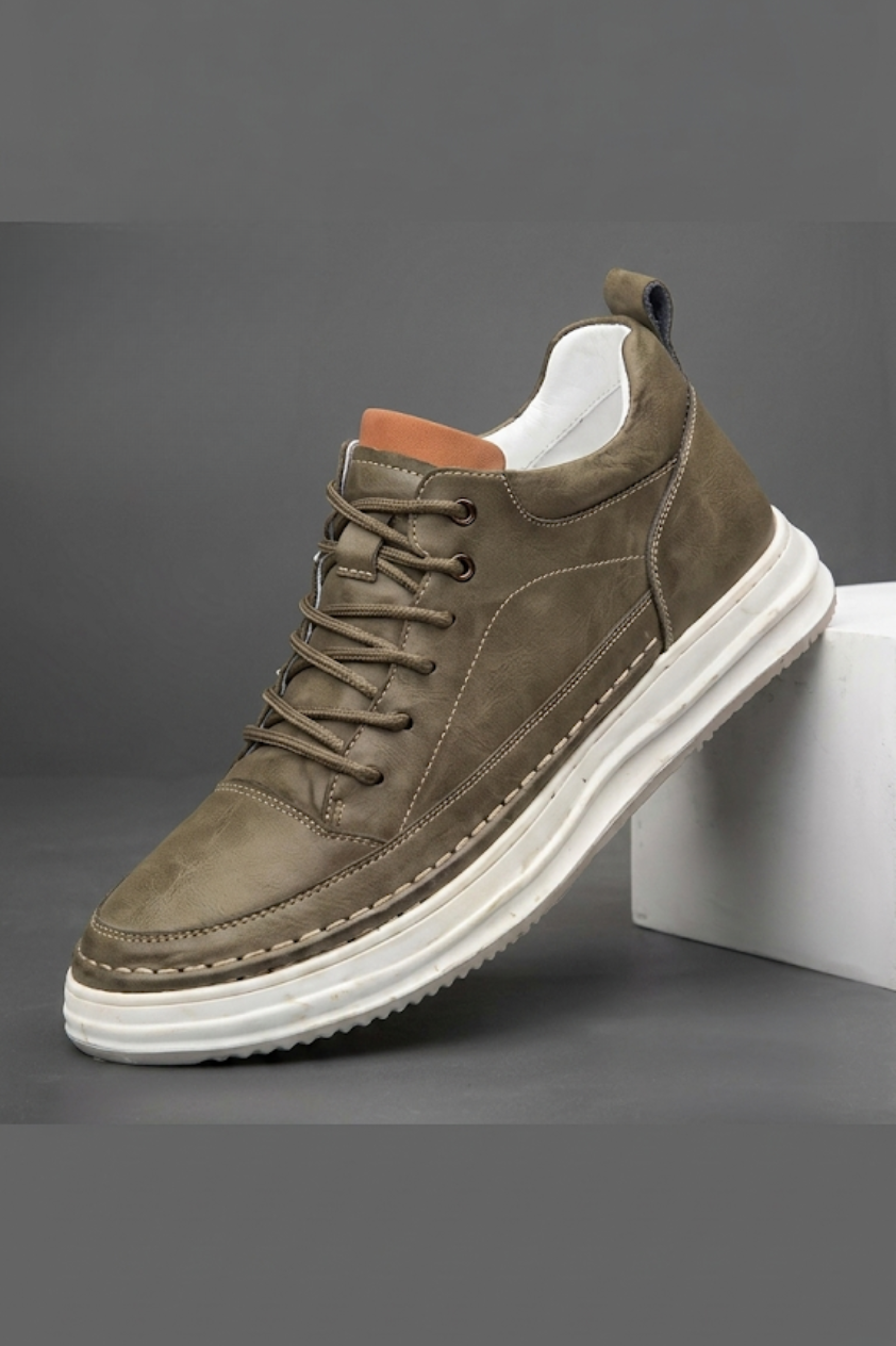 Hidden Height Leather Sneakers