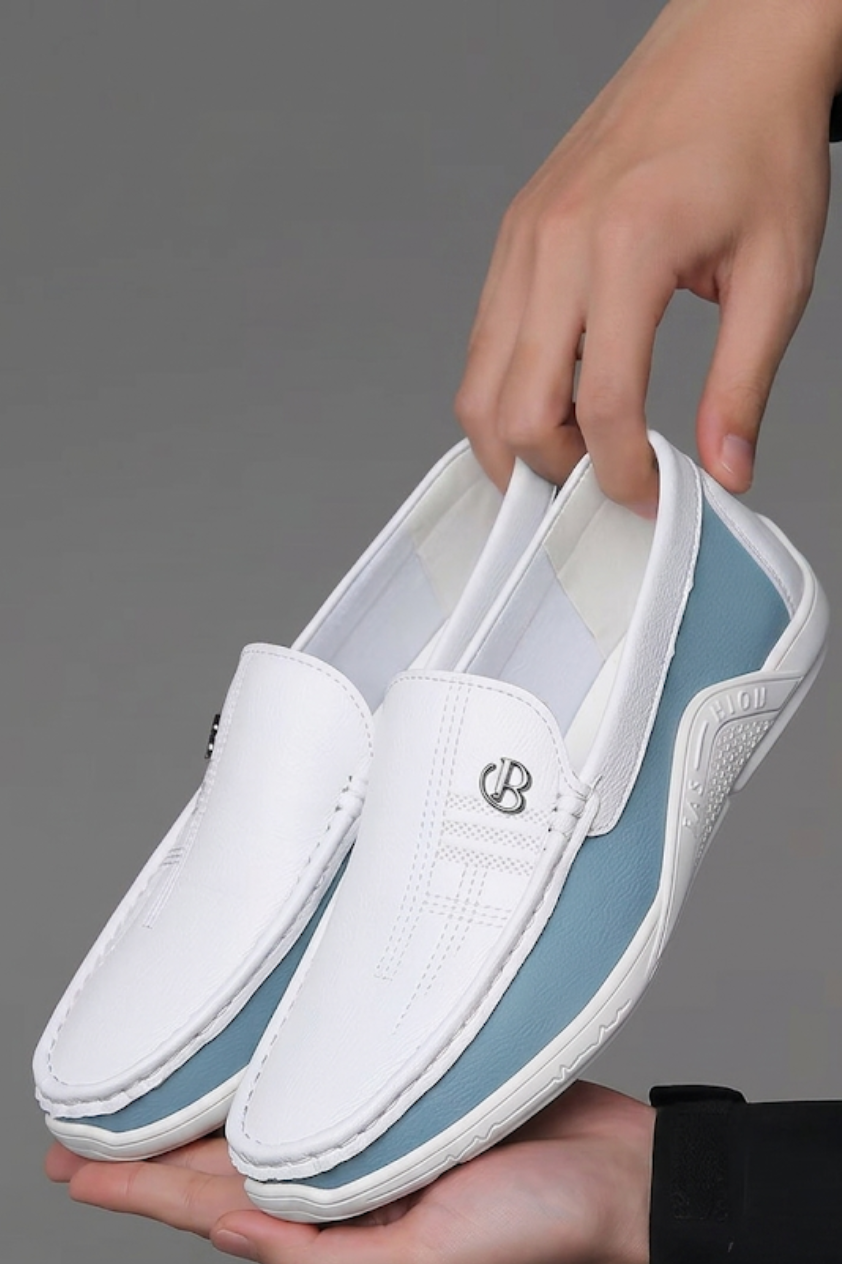 Premium Leather Driving Sneakers