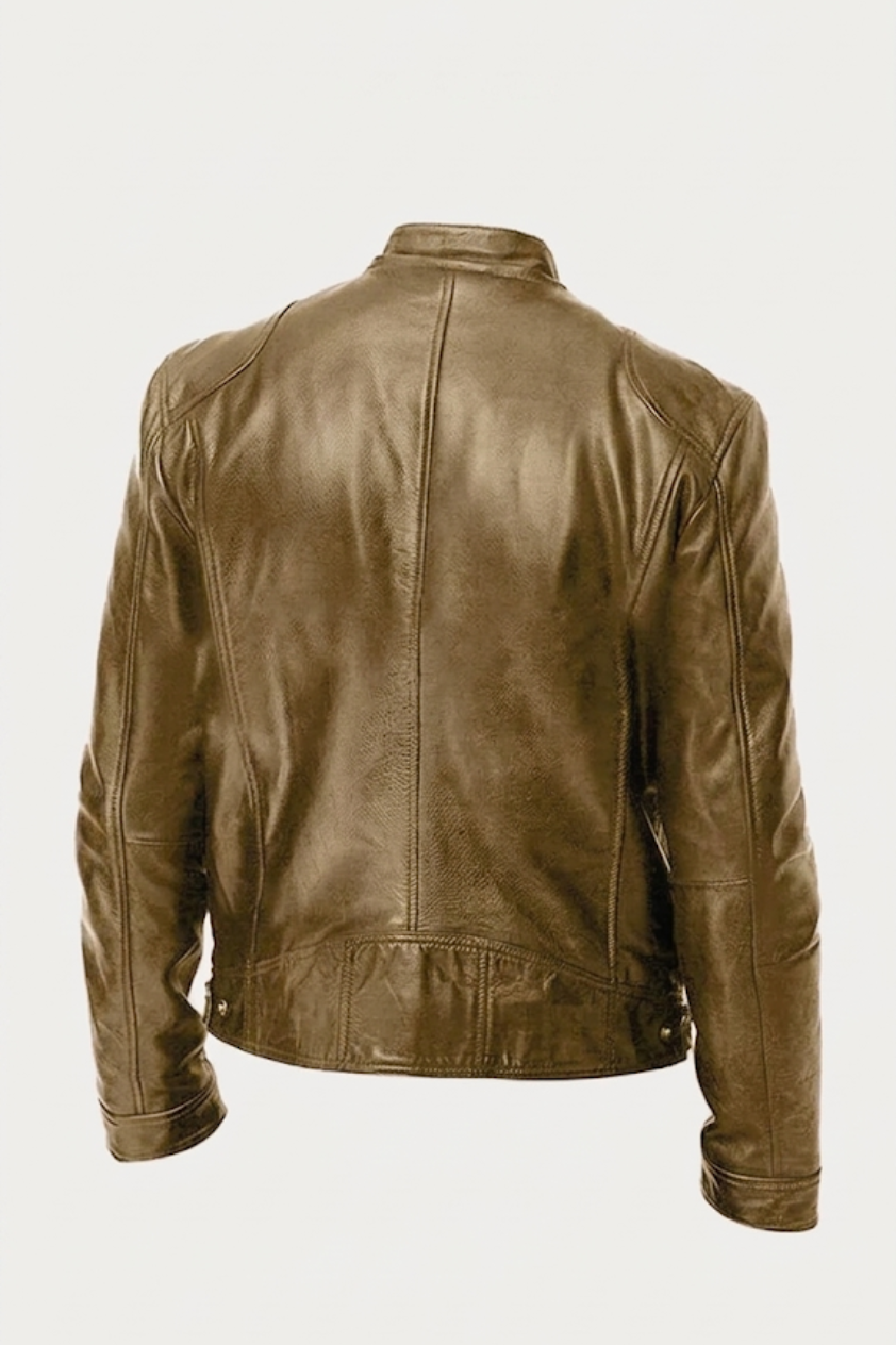 Motorcycle Style Leather Jacket