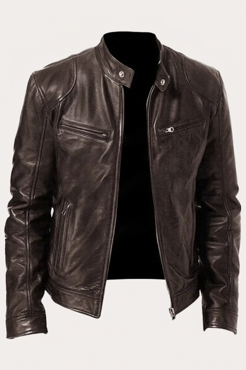 Motorcycle Style Leather Jacket