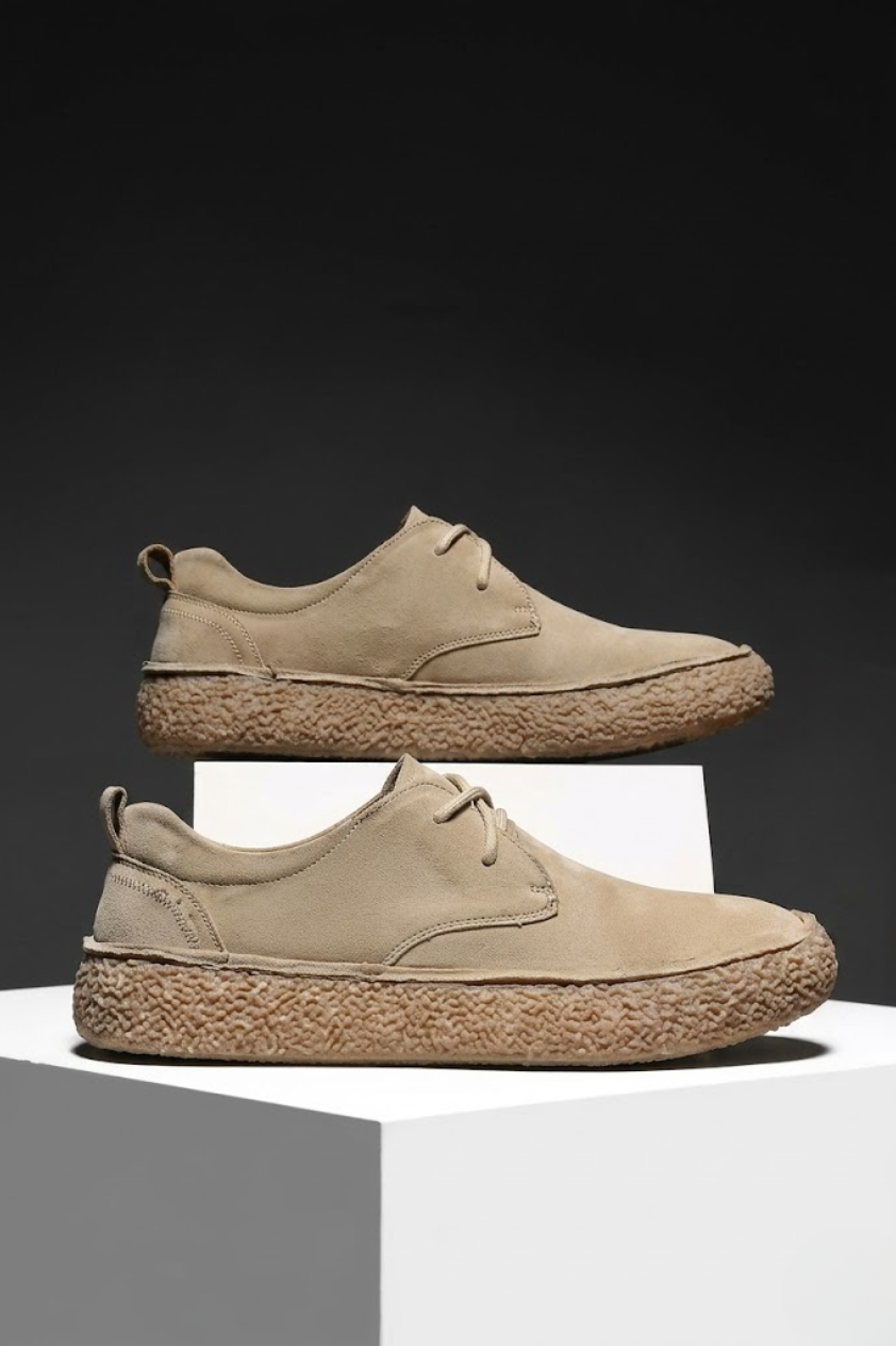 Suede Driving Oxford Shoes