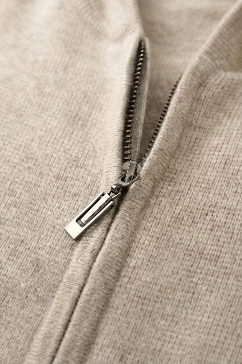 Merino Wool Hooded Cardigan