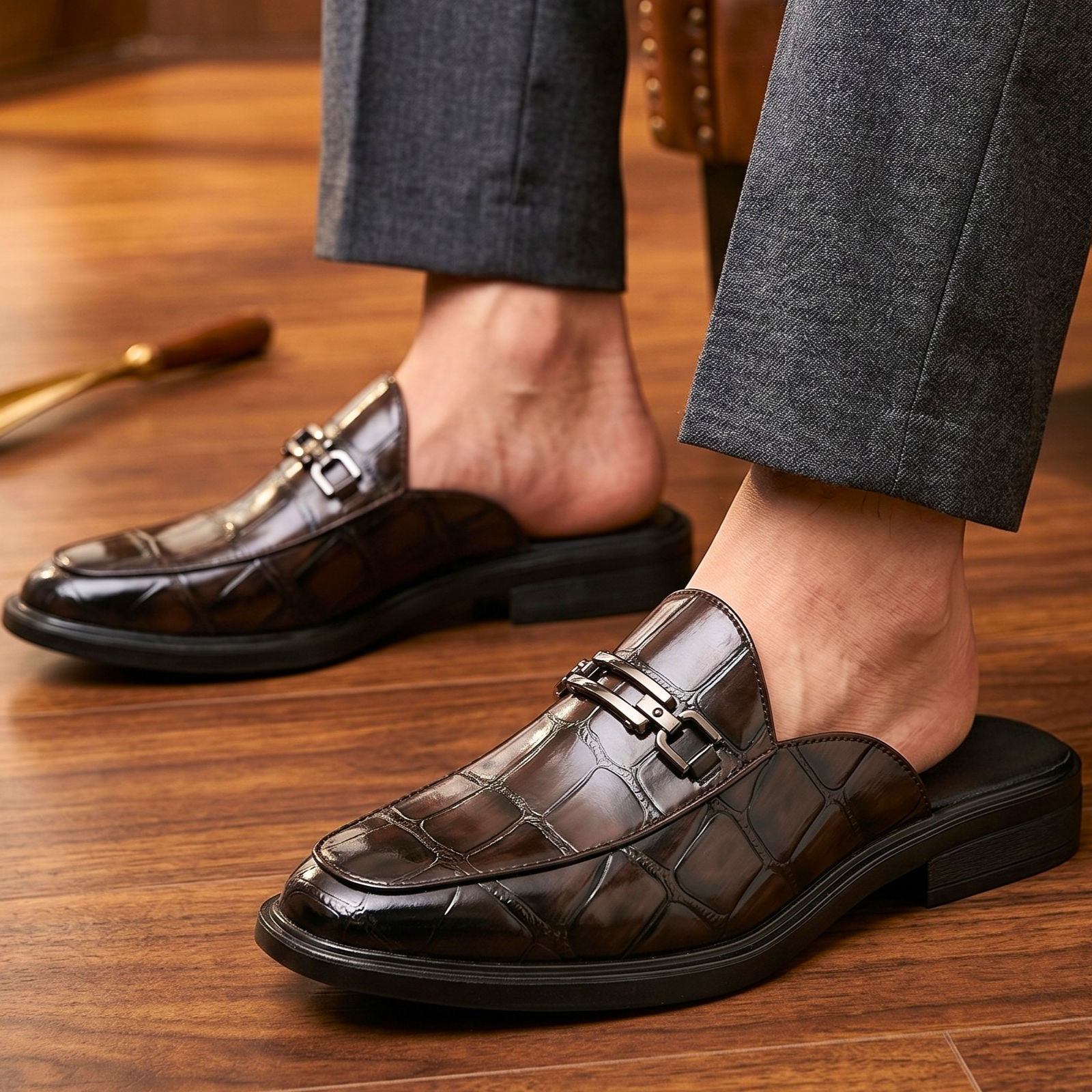 Alexander Leather Mules