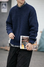 Waffle Knit Crew Sweater