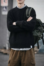 Waffle Knit Crew Sweater