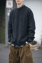 Waffle Knit Crew Sweater