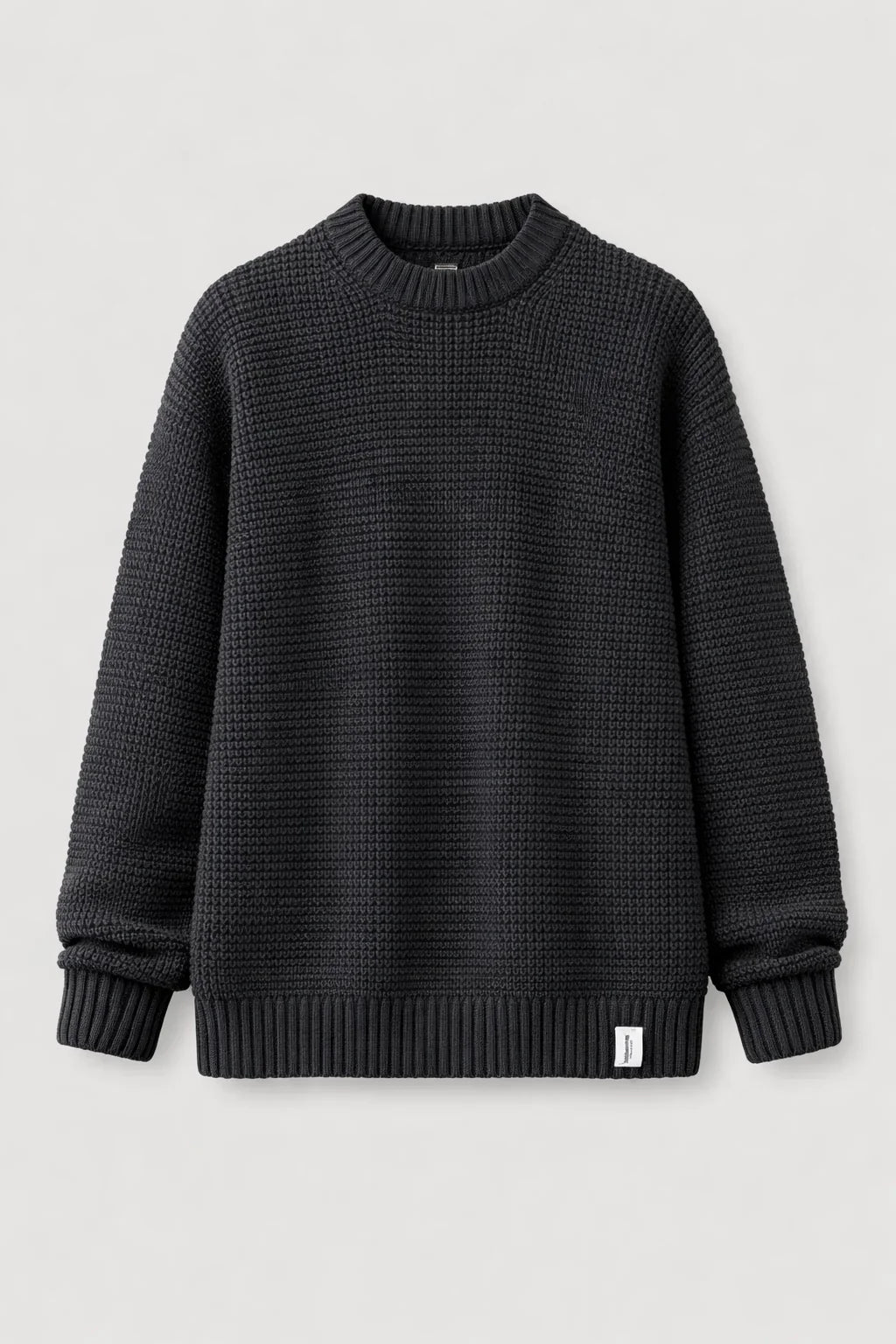 Waffle Knit Crew Sweater