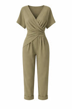 Pleated V-Neck Modern Set
