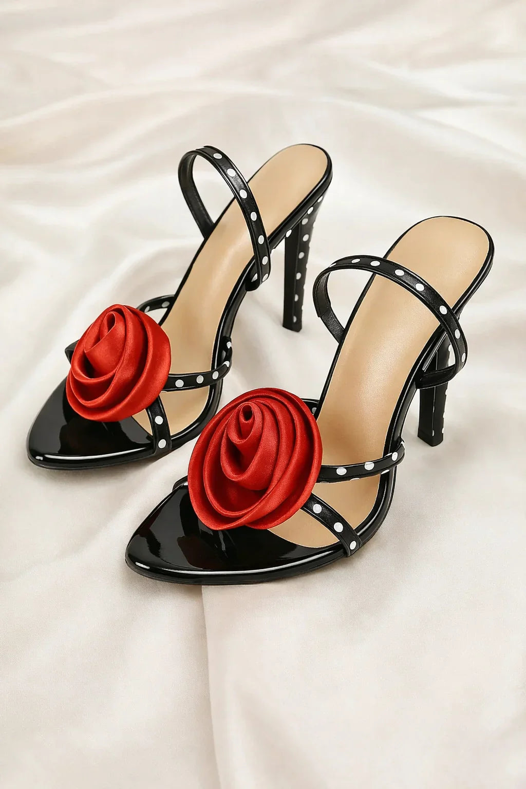 Roselle Floral Gladiator Heels