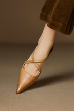 Leather Mules Strap Elegance