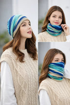 Rainbow Striped Knit Beanie