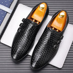 Vourio Trenza Leather Loafers