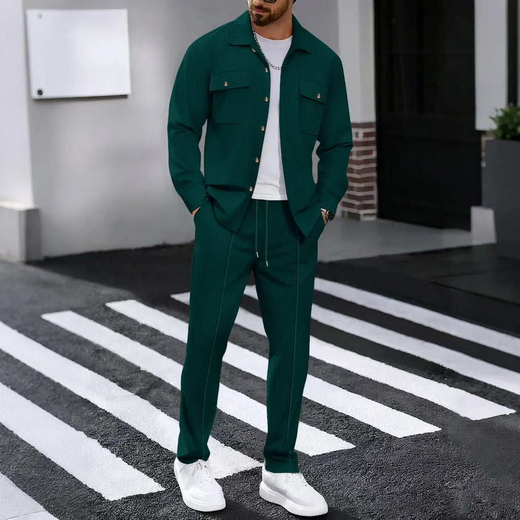 Knit Set Button Shirt