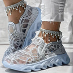 Aurora Mesh Embroidered Sneakers