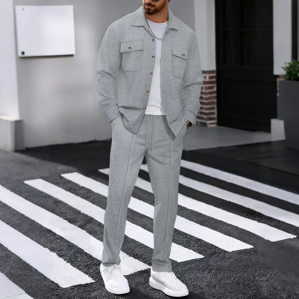 Knit Set Button Shirt