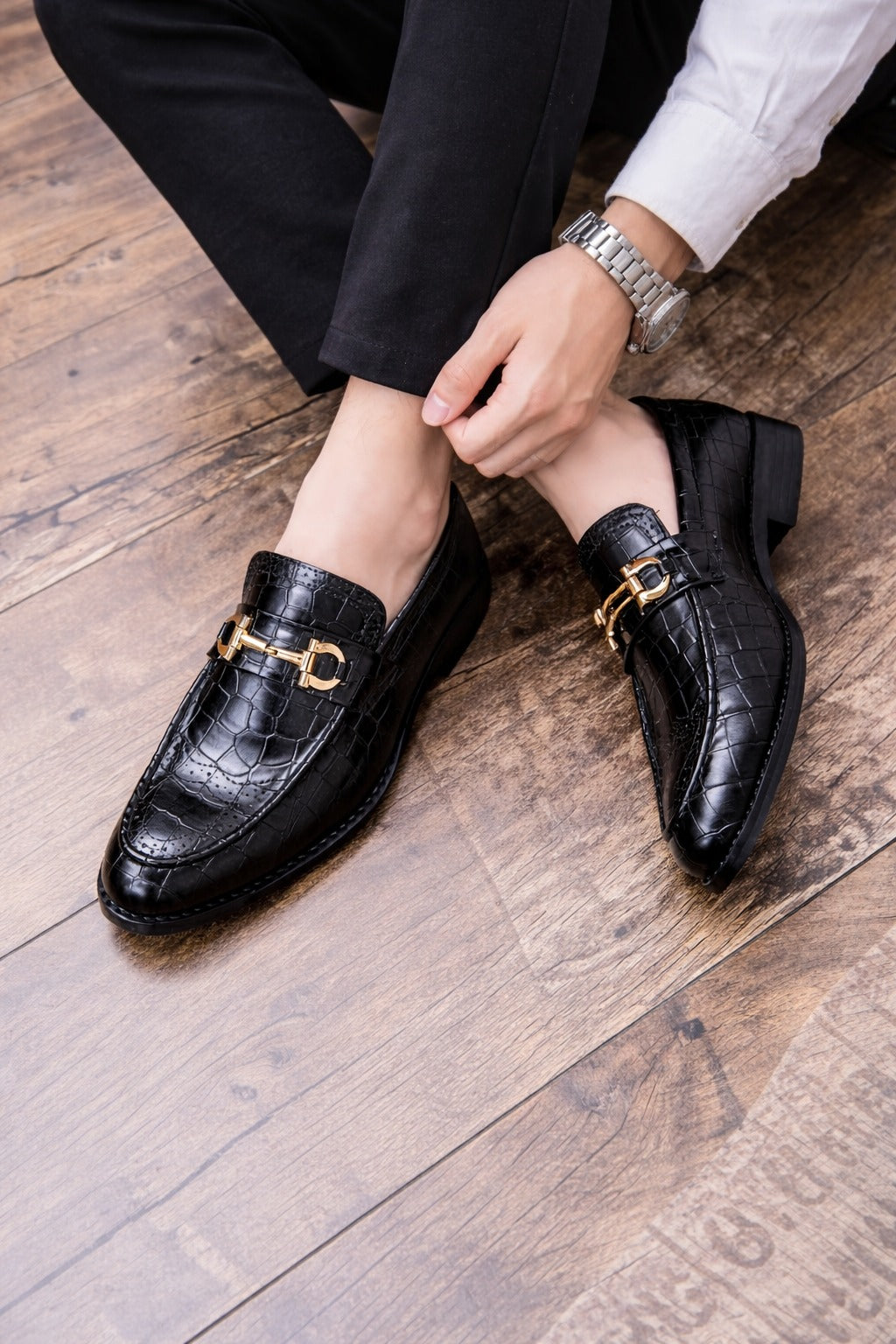Patent Leather Slip-On Loafers