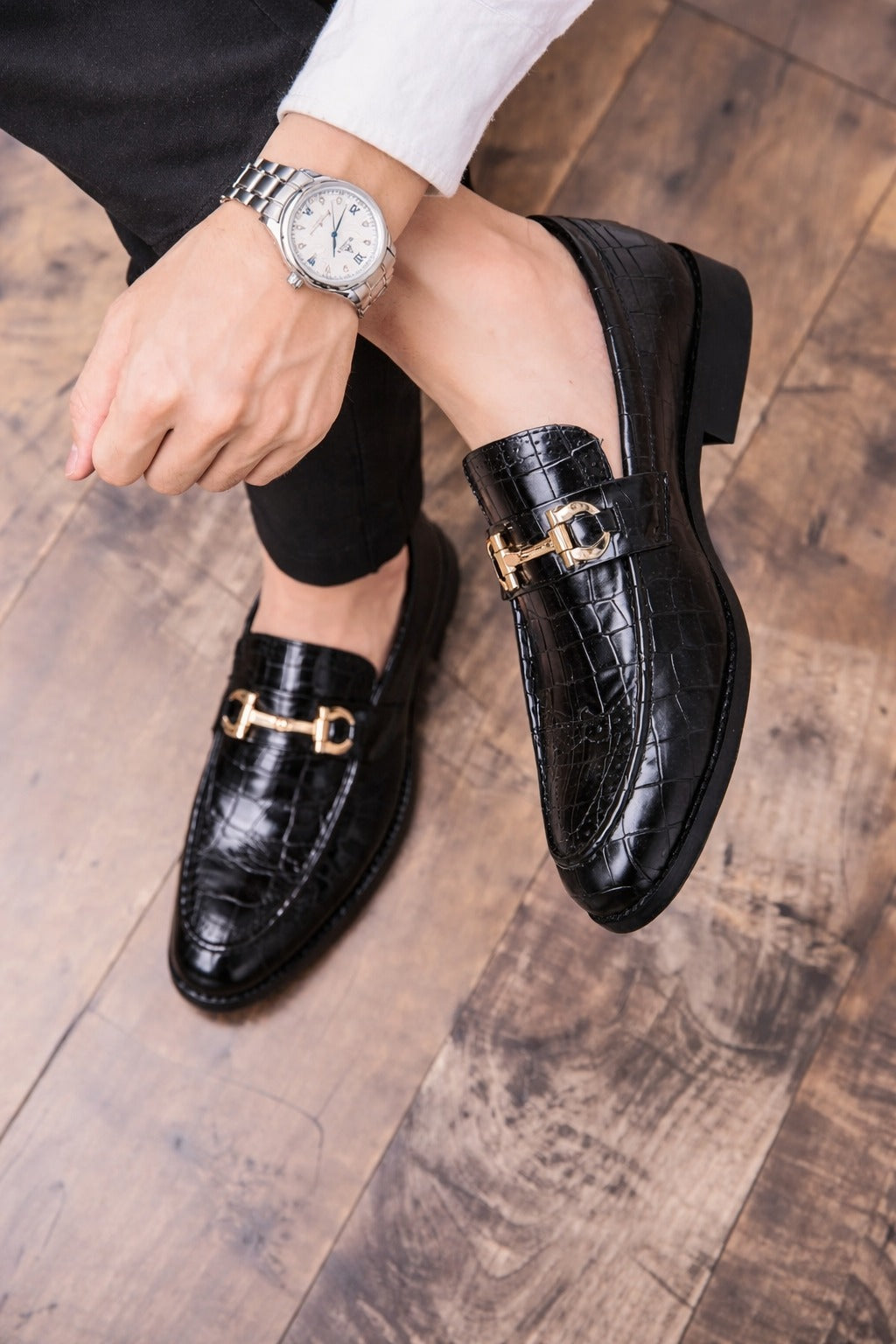 Patent Leather Slip-On Loafers