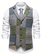 Elegant Patchwork Waistcoat