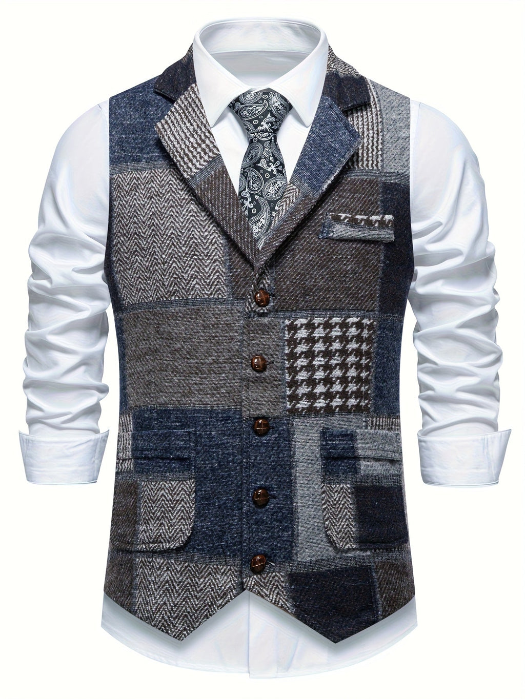Elegant Patchwork Waistcoat